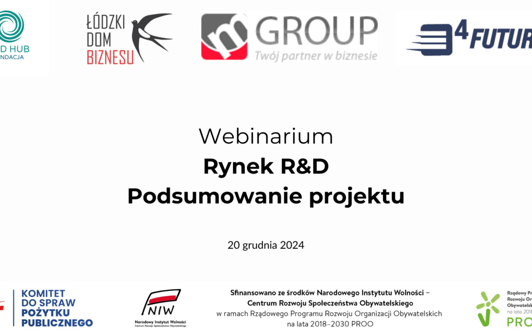 Webinarium: Prezentacja koncepcji Platformy Wymiany Usług Innowacyjnych i Rozwojowych